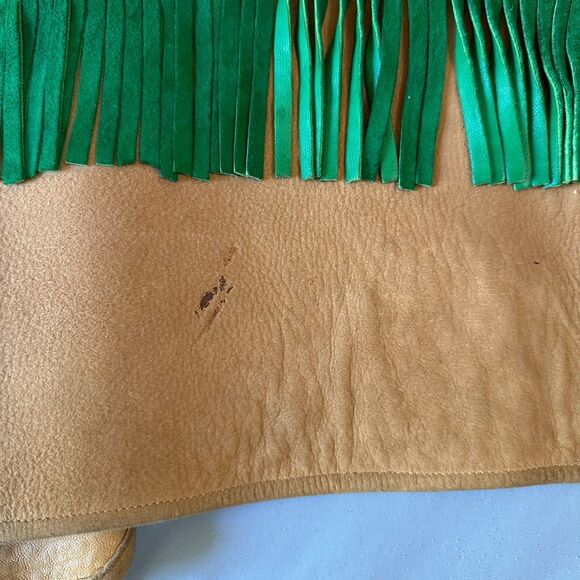 RARE Vintage 1940s Marge Riley Child Fringe Western Set Suede Vest & Culottes - Picture 13 of 16